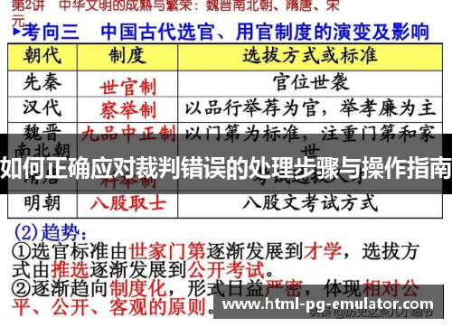 如何正确应对裁判错误的处理步骤与操作指南